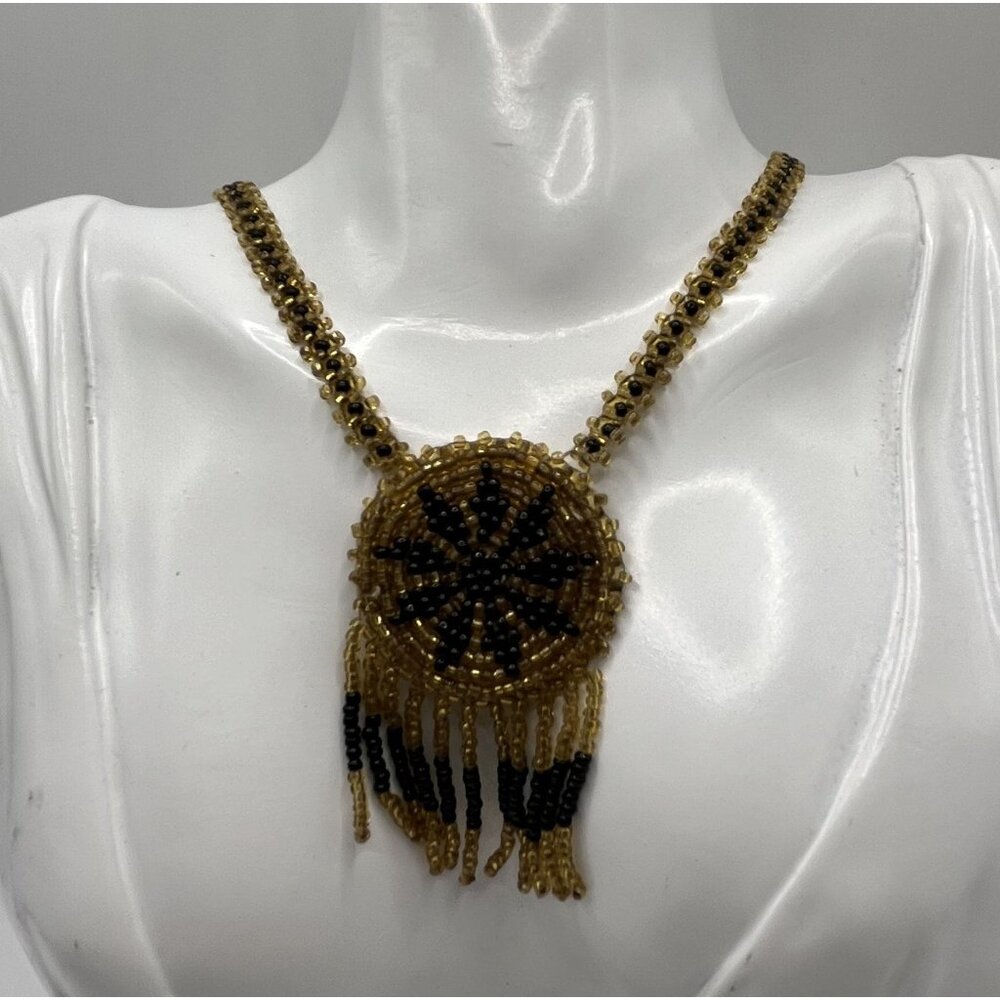 Southwest Beaded Medallion Necklace